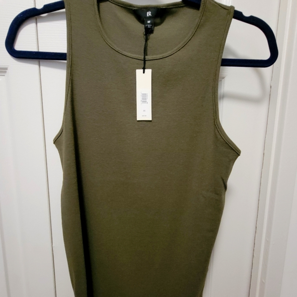Silvia Drake-Back Tank M Olive Green